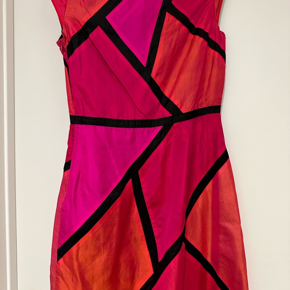 Nachiket Barve Tumeric Spice Sheath, cap sleeve, size medium, colorblock - Picture 8 of 8